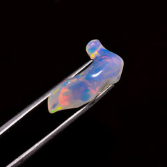 Gorgeous Top Grade Quality 100% Natural Welo Fire White Ethiopian Opal Rough Loose Gemstone For Making Jewelry 24X12X6 MM 5.5 Cts. KR06-87 Sunkarton