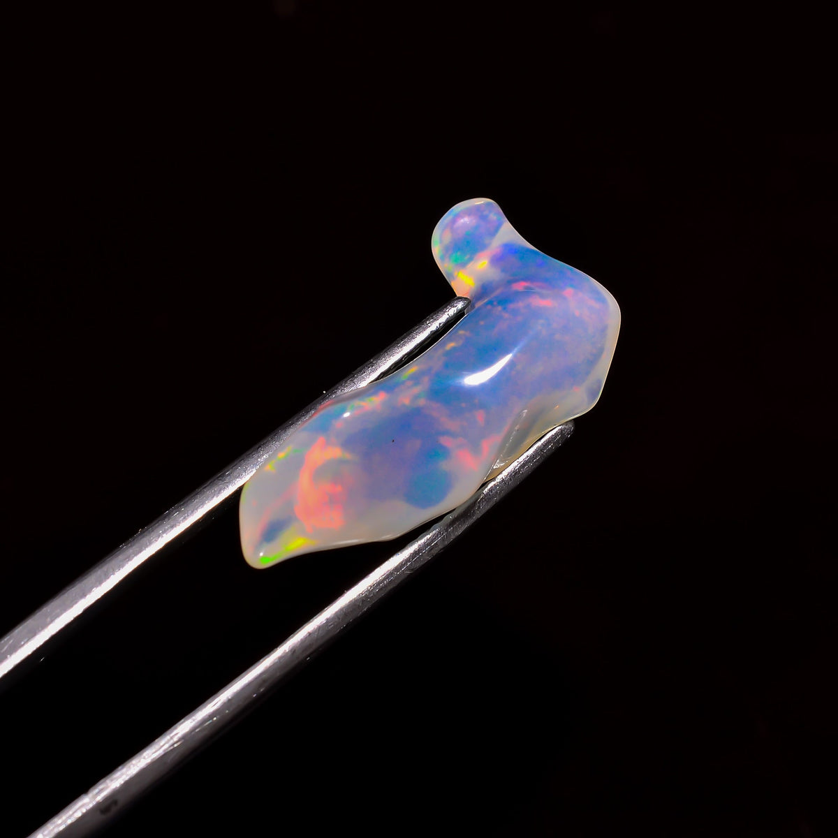 Gorgeous Top Grade Quality 100% Natural Welo Fire White Ethiopian Opal Rough Loose Gemstone For Making Jewelry 24X12X6 MM 5.5 Cts. KR06-87 Sunkarton