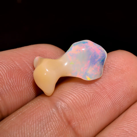 Immaculate Top Grade Quality 100% Natural Welo Fire White Ethiopian Opal Rough Loose Gemstone For Making Jewelry 16X8X7 MM 3.5 Cts. KR06-88 Sunkarton