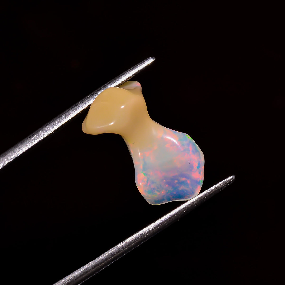 Immaculate Top Grade Quality 100% Natural Welo Fire White Ethiopian Opal Rough Loose Gemstone For Making Jewelry 16X8X7 MM 3.5 Cts. KR06-88 Sunkarton