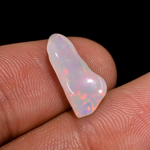 Incredible Top Grade Quality 100% Natural Welo Fire White Ethiopian Opal Rough Loose Gemstone For Making Jewelry 13X6X4 MM 1.5 Cts. KR06-89 Sunkarton