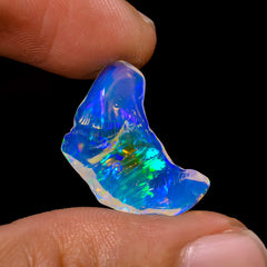 Exclusive Top Grade Quality 100% Natural Welo Fire White Ethiopian Opal Rough Loose Gemstone For Making Jewelry 20X10X3 MM 3.5 Cts. KR06-8 Sunkarton