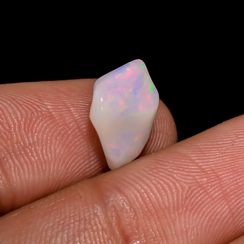 Marvellous Top Grade Quality 100% Natural Welo Fire White Ethiopian Opal Rough Loose Gemstone For Making Jewelry 11X7X5 MM 1.5 Cts. KR06-90 Sunkarton