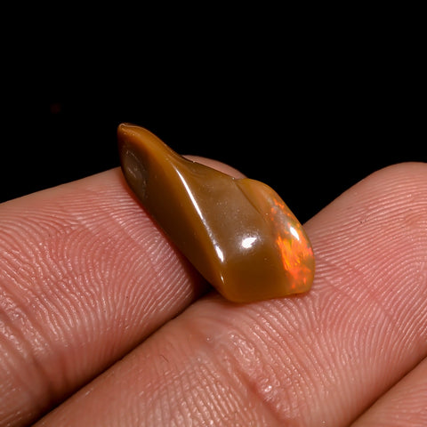 Outstanding Top Grade Quality 100% Natural Welo Fire Brown Ethiopian Opal Rough Loose Gemstone For Making Jewelry 18X7X5 MM 2.5 Cts. KR06-92 Sunkarton