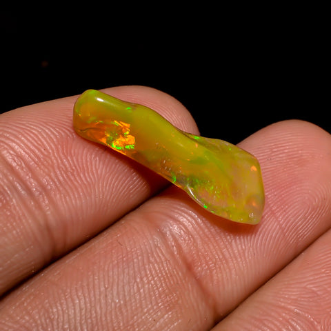 Splendid Top Grade Quality 100% Natural Welo Fire Brown Ethiopian Opal Rough Loose Gemstone For Making Jewelry 21X6X5 MM 3.5 Cts. KR06-93 Sunkarton