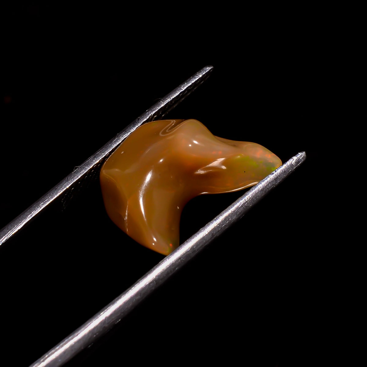 Superb Top Grade Quality 100% Natural Welo Fire Brown Ethiopian Opal Rough Loose Gemstone For Making Jewelry 14X10X6 MM 4 Cts. KR06-94 Sunkarton