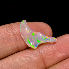 Elegant Top Grade Quality 100% Natural Welo Fire White Ethiopian Opal Rough Loose Gemstone For Making Jewelry 20X8X3 MM 2.5 Cts. KR06-9 Sunkarton