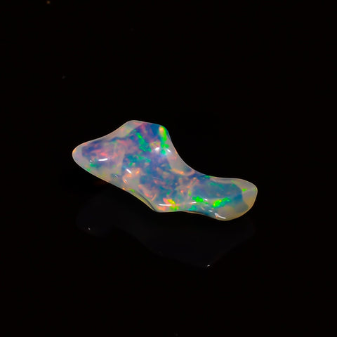Fabulous Top Grade Quality 100% Natural Welo Fire White Ethiopian Opal Polished Rough Gemstone For Making Jewelry 14X9X5 MM 3 Cts. KR07-10 Sunkarton