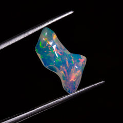 Fabulous Top Grade Quality 100% Natural Welo Fire White Ethiopian Opal Polished Rough Gemstone For Making Jewelry 14X9X5 MM 3 Cts. KR07-10 Sunkarton