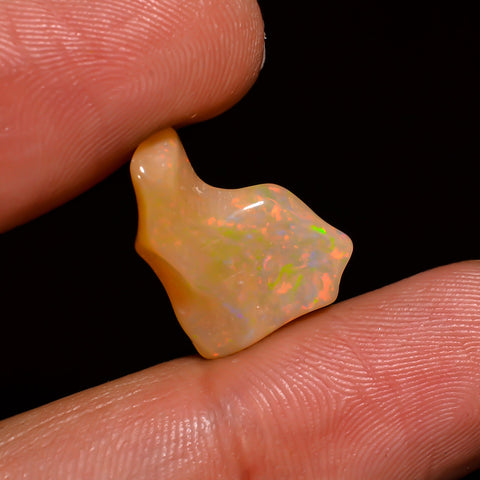 Fantastic Top Grade Quality 100% Natural Welo Fire Brown Ethiopian Opal Polished Rough Gemstone For Making Jewelry 17X12X6MM 5.5 Cts KR07-11 Sunkarton