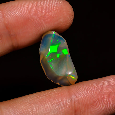 Gorgeous Top Grade Quality 100% Natural Welo Fire Brown Ethiopian Opal Polished Rough Gemstone For Making Jewelry 23X9X5 MM 4.5 Cts. KR07-12 Sunkarton