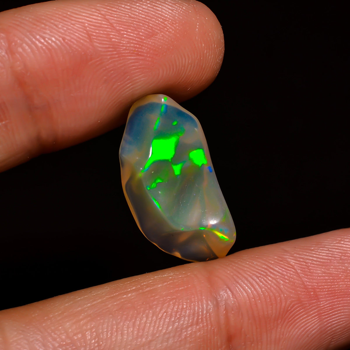 Gorgeous Top Grade Quality 100% Natural Welo Fire Brown Ethiopian Opal Polished Rough Gemstone For Making Jewelry 23X9X5 MM 4.5 Cts. KR07-12 Sunkarton