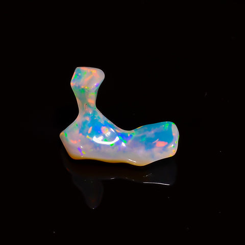 Incredible Top Grade Quality 100% Natural Welo Fire White Ethiopian Opal Polished Rough Gemstone For Making Jewelry 19X13X5 MM 4 Cts KR07-14 Sunkarton