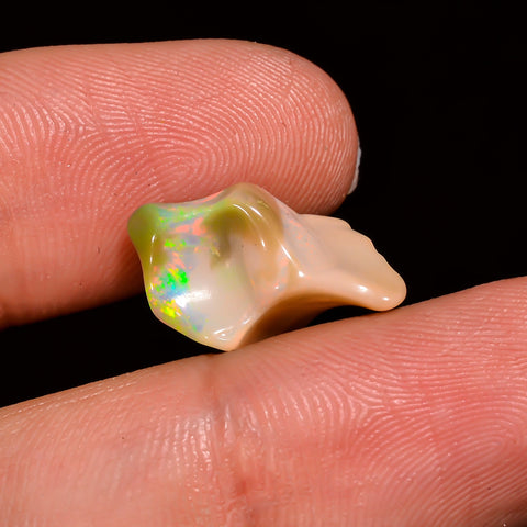 Mind Blowing Top Grade Quality 100% Natural Welo Fire White Ethiopian Opal Polished Rough Gemstone For Making Jewelry 13X9X8MM 4 Cts KR07-16 Sunkarton