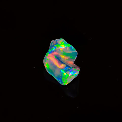 Splendid Top Grade Quality 100% Natural Welo Fire White Ethiopian Opal Polished Rough Gemstone For Making Jewelry 14X9X5 MM 2.5 Cts. KR07-18 Sunkarton