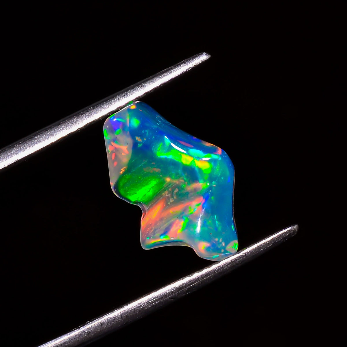 Splendid Top Grade Quality 100% Natural Welo Fire White Ethiopian Opal Polished Rough Gemstone For Making Jewelry 14X9X5 MM 2.5 Cts. KR07-18 Sunkarton