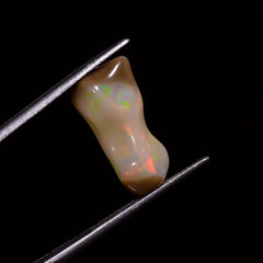 Amazing Top Grade Quality 100% Natural Welo Fire White Ethiopian Opal Polished Rough Loose Gemstone For Making Jewelry 19X8X7MM 6 Cts KR07-1 Sunkarton