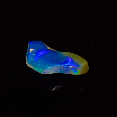 Stunning Top Grade Quality 100% Natural Welo Fire White Ethiopian Opal Polished Rough Gemstone For Making Jewelry 16X8X5 MM 3 Cts. KR07-20 Sunkarton