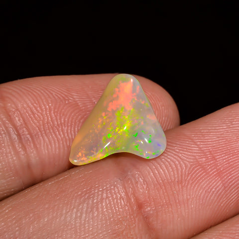 Terrific Top Grade Quality 100% Natural Welo Fire White Ethiopian Opal Polished Rough Gemstone For Making Jewelry 12X10X8 MM 3 Cts. KR07-23 Sunkarton