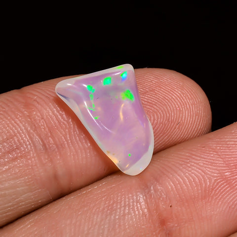 Unique Top Grade Quality 100% Natural Welo Fire White Ethiopian Opal Polished Rough Loose Gemstone For Making Jewelry 15X9X4MM 2 Cts KR07-24 Sunkarton