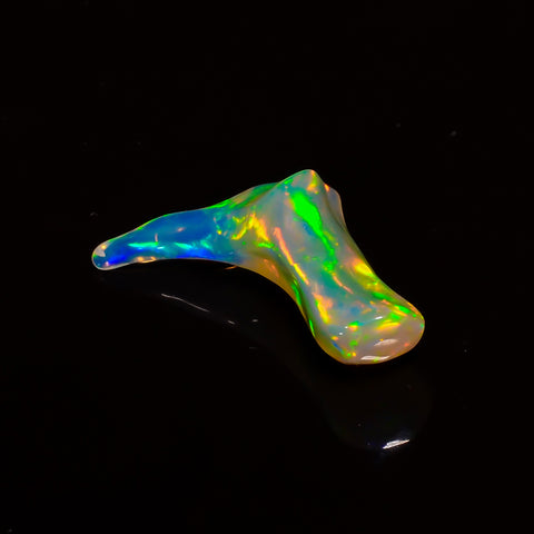 Amazing Top Grade Quality 100% Natural Welo Fire White Ethiopian Opal Polished Rough Gemstone For Making Jewelry 24X8X7 MM 5.5 Cts. KR07-26 Sunkarton