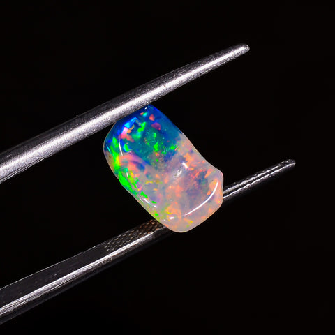 Classic Top Grade Quality 100% Natural Welo Fire White Ethiopian Opal Polished Rough Gemstone For Making Jewelry 12X7X6 MM 2.5 Cts. KR07-30 Sunkarton