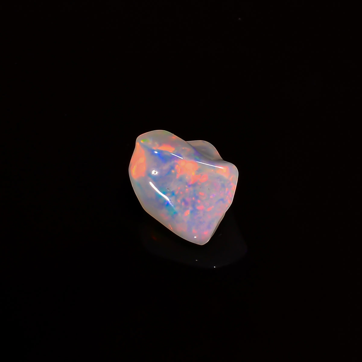 Dazzling Top Grade Quality 100% Natural Welo Fire White Ethiopian Opal Polished Rough Gemstone For Making Jewelry 8X7X6 MM 2.5 Cts. KR07-31 Sunkarton