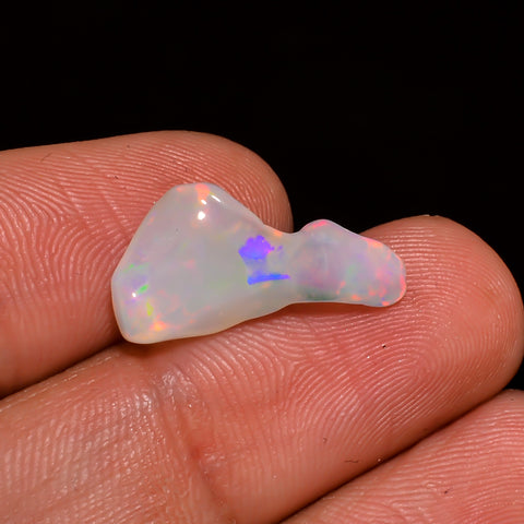 Exclusive Top Grade Quality 100% Natural Welo Fire White Ethiopian Opal Polished Rough Gemstone For Making Jewelry 28X9X5 MM 3 Cts. KR07-33 Sunkarton