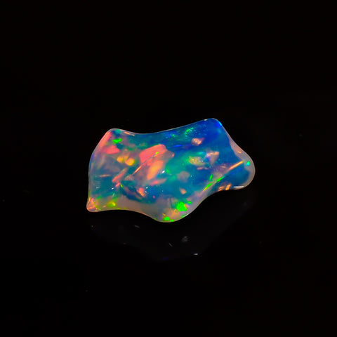 Elegant Top Grade Quality 100% Natural Welo Fire White Ethiopian Opal Polished Rough Gemstone For Making Jewelry 14X9X5 MM 2.5 Cts. KR07-34 Sunkarton