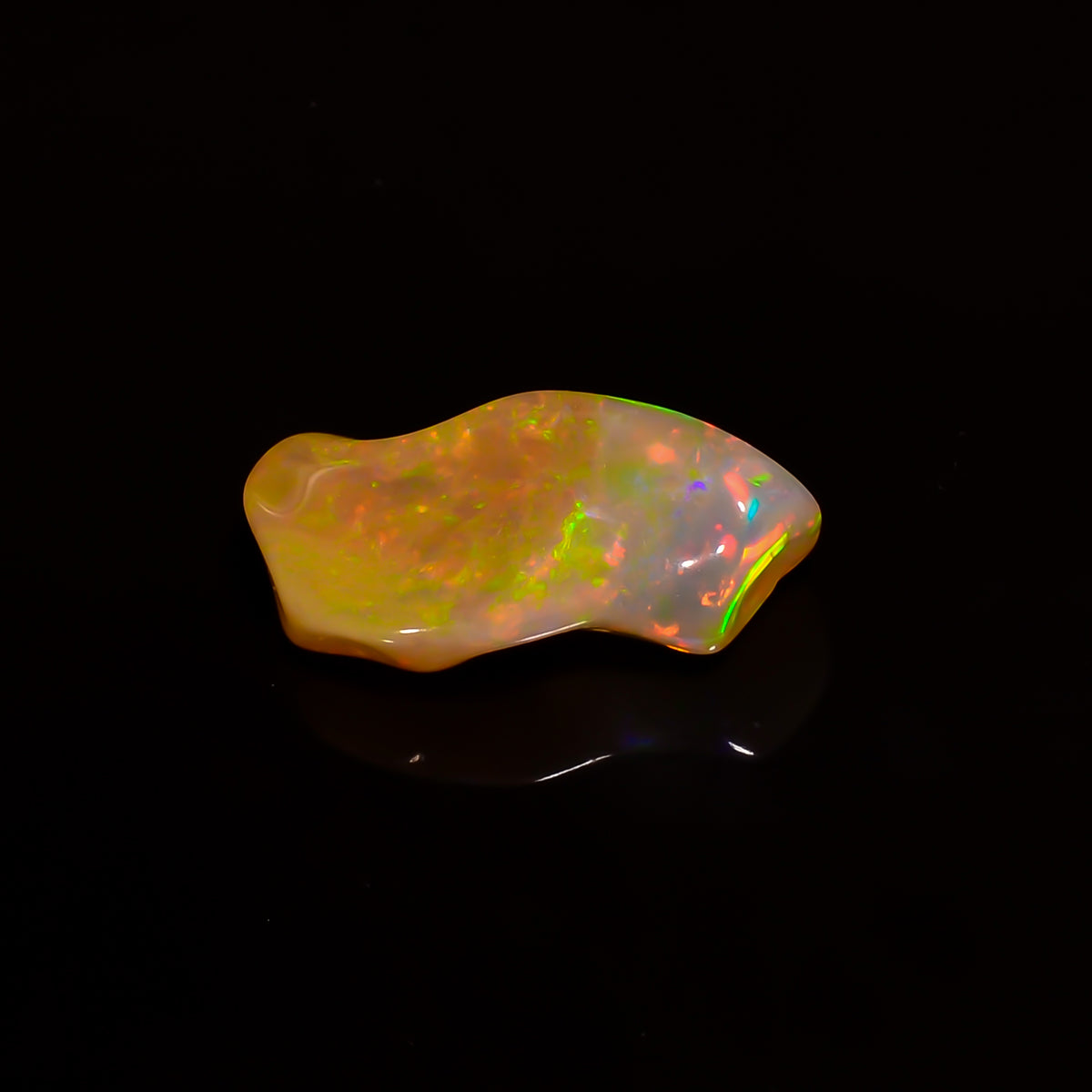 Fabulous Top Grade Quality 100% Natural Welo Fire Brown Ethiopian Opal Polished Rough Gemstone For Making Jewelry 18X7X6 MM 5 Cts. KR07-35 Sunkarton