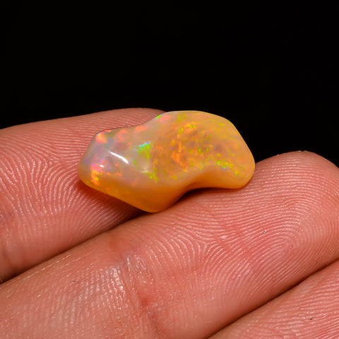 Fabulous Top Grade Quality 100% Natural Welo Fire Brown Ethiopian Opal Polished Rough Gemstone For Making Jewelry 18X7X6 MM 5 Cts. KR07-35 Sunkarton