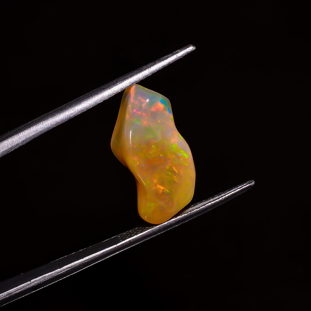 Fabulous Top Grade Quality 100% Natural Welo Fire Brown Ethiopian Opal Polished Rough Gemstone For Making Jewelry 18X7X6 MM 5 Cts. KR07-35 Sunkarton