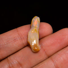 Fantastic Top Grade Quality 100% Natural Welo Fire Brown Ethiopian Opal Polished Rough Gemstone For Making Jewelry 25X8X5 MM 5.5 Cts KR07-36 Sunkarton