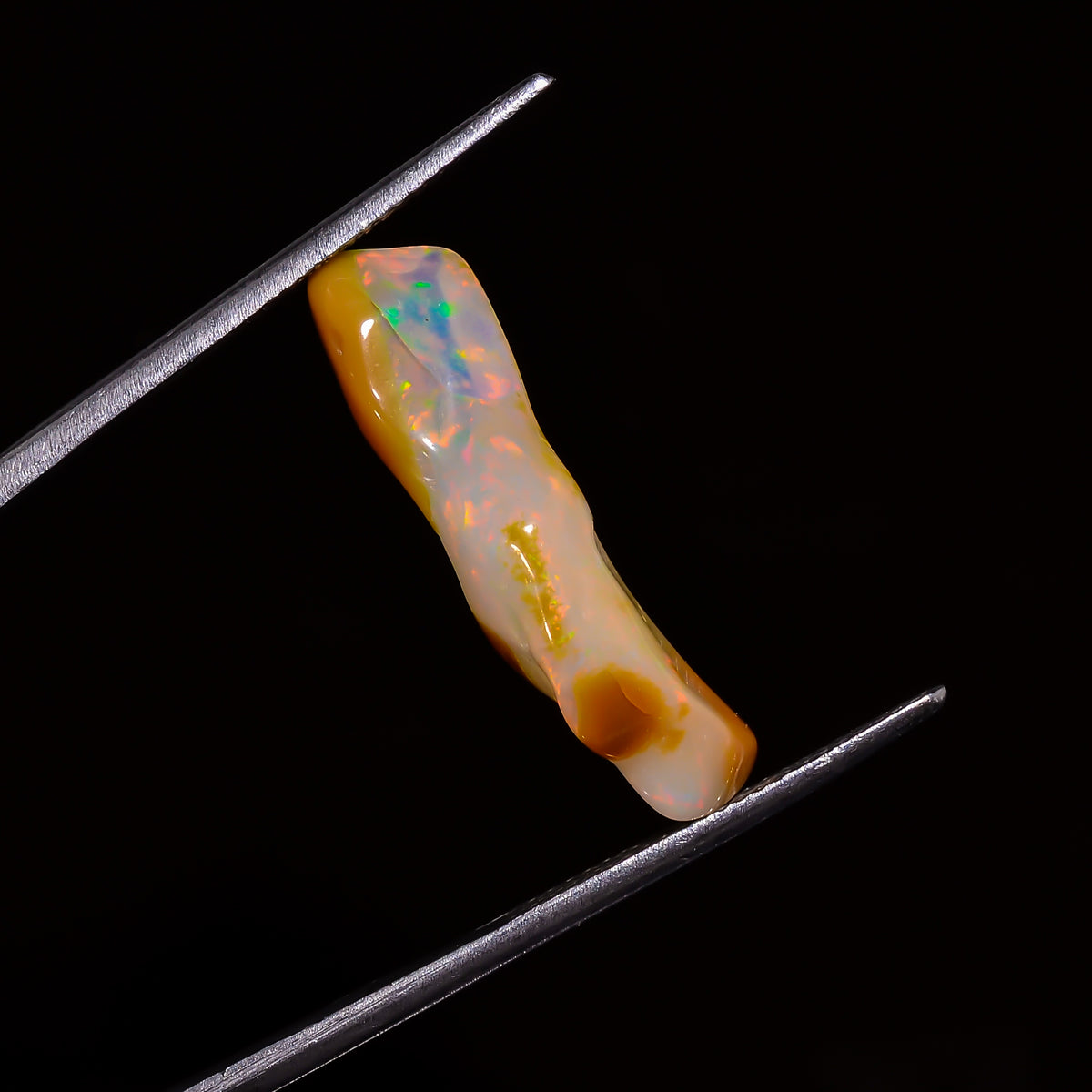 Fantastic Top Grade Quality 100% Natural Welo Fire Brown Ethiopian Opal Polished Rough Gemstone For Making Jewelry 25X8X5 MM 5.5 Cts KR07-36 Sunkarton