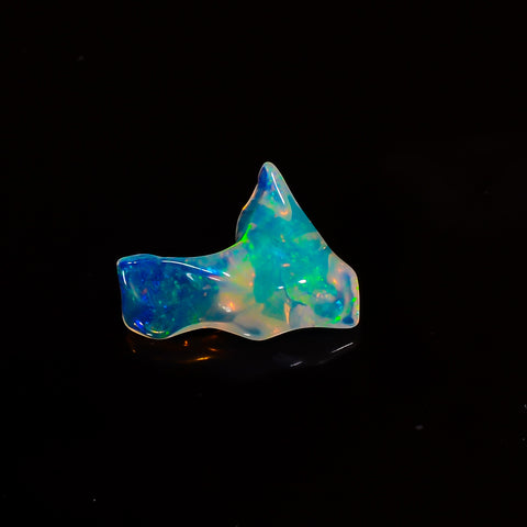 Gorgeous Top Grade Quality 100% Natural Welo Fire White Ethiopian Opal Polished Rough Gemstone For Making Jewelry 14X10X5 MM 2 Cts. KR07-37 Sunkarton