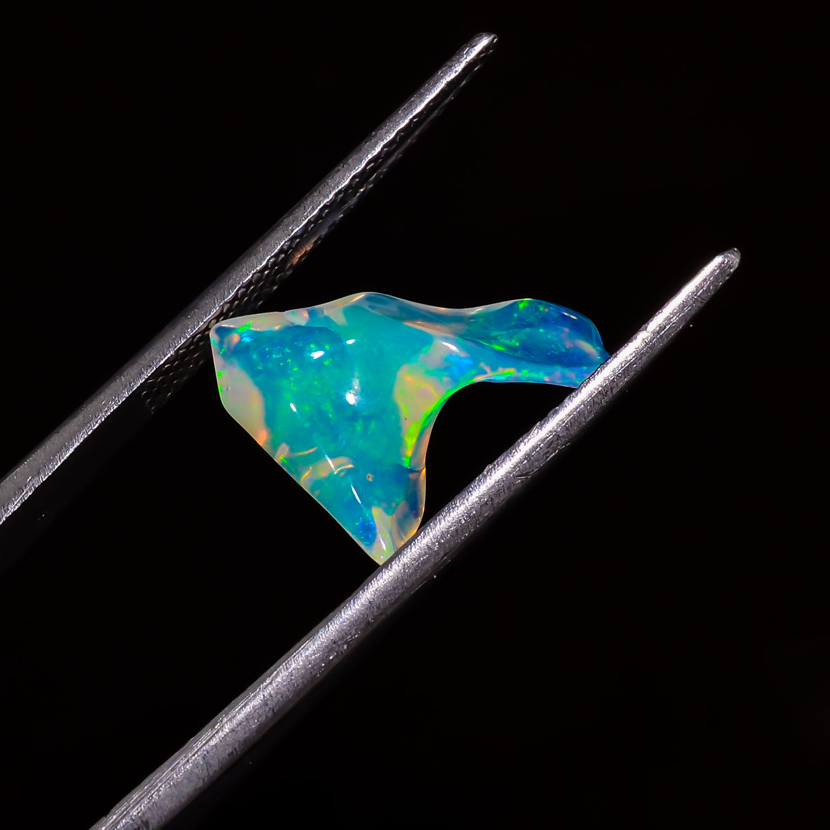 Gorgeous Top Grade Quality 100% Natural Welo Fire White Ethiopian Opal Polished Rough Gemstone For Making Jewelry 14X10X5 MM 2 Cts. KR07-37 Sunkarton