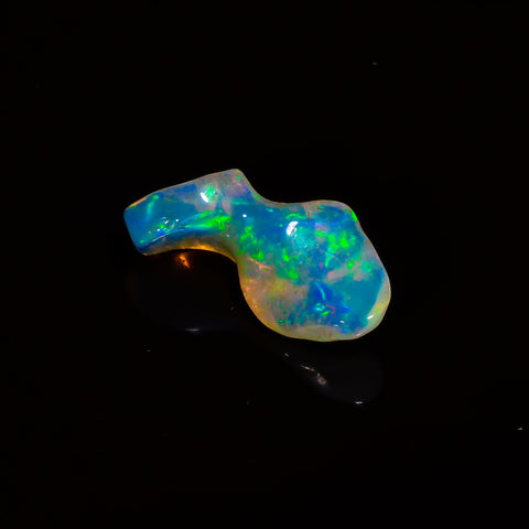 Awesome Top Grade Quality 100% Natural Welo Fire White Ethiopian Opal Polished Rough Gemstone For Making Jewelry 23X11X7 MM 6.5 Cts. KR07-3 Sunkarton