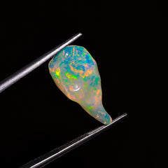 Marvellous Top Grade Quality 100% Natural Welo Fire White Ethiopian Opal Polished Rough Gemstone For Making Jewelry 21X10X6 MM 4 Cts KR07-40 Sunkarton