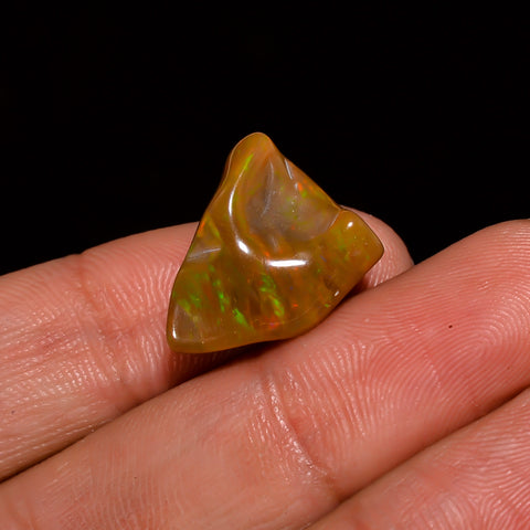 Splendid Top Grade Quality 100% Natural Welo Fire Brown Ethiopian Opal Polished Rough Gemstone For Making Jewelry 16X13X8 MM 7.5 Cts KR07-43 Sunkarton