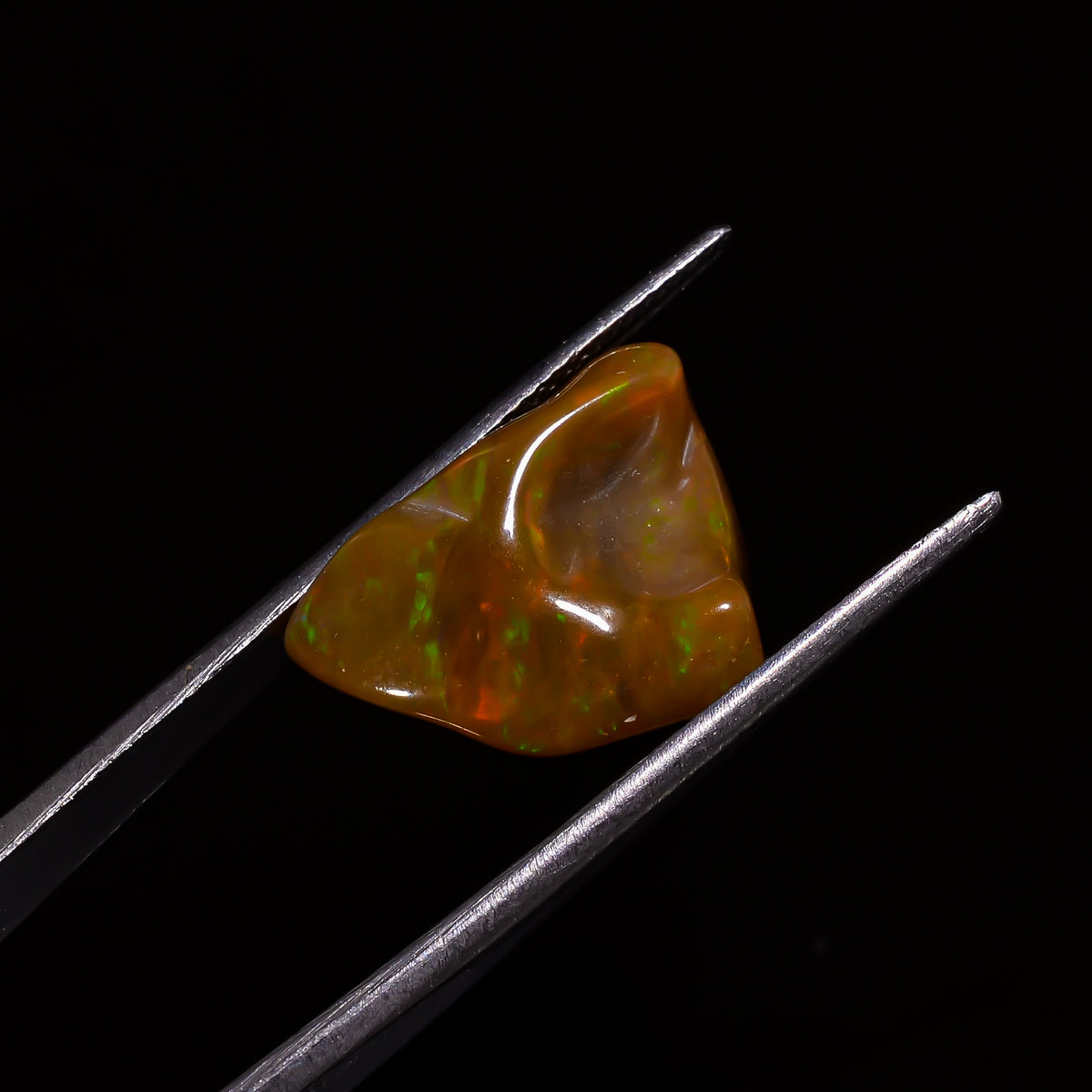 Splendid Top Grade Quality 100% Natural Welo Fire Brown Ethiopian Opal Polished Rough Gemstone For Making Jewelry 16X13X8 MM 7.5 Cts KR07-43 Sunkarton