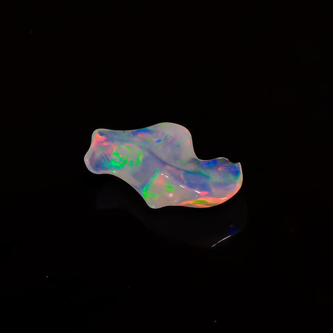 Superb Top Grade Quality 100% Natural Welo Fire White Ethiopian Opal Polished Rough Gemstone For Making Jewelry 17X9X5 MM 3.5 Cts. KR07-44 Sunkarton