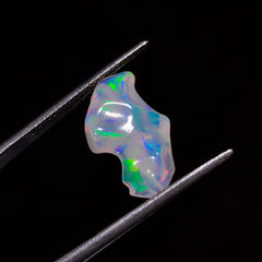 Superb Top Grade Quality 100% Natural Welo Fire White Ethiopian Opal Polished Rough Gemstone For Making Jewelry 17X9X5 MM 3.5 Cts. KR07-44 Sunkarton