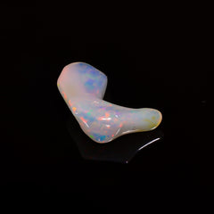 Stunning Top Grade Quality 100% Natural Welo Fire White Ethiopian Opal Polished Rough Gemstone For Making Jewelry 17X10X6 MM 3 Cts. KR07-45 Sunkarton