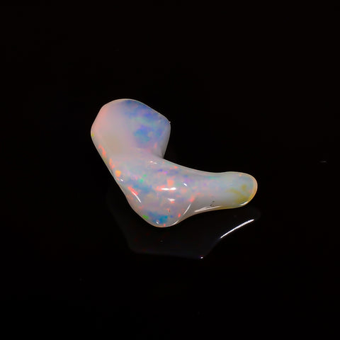 Stunning Top Grade Quality 100% Natural Welo Fire White Ethiopian Opal Polished Rough Gemstone For Making Jewelry 17X10X6 MM 3 Cts. KR07-45 Sunkarton