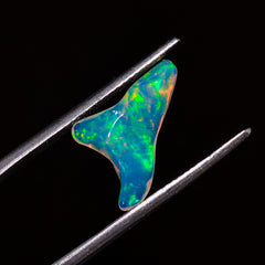 Supreme Top Grade Quality 100% Natural Welo Fire White Ethiopian Opal Polished Rough Gemstone For Making Jewelry 17X9X4 MM 1.5 Cts. KR07-46 Sunkarton