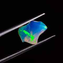 Unique Top Grade Quality 100% Natural Welo Fire White Ethiopian Opal Polished Rough Gemstone For Making Jewelry 13X9X5 MM 2.5 Cts. KR07-49 Sunkarton