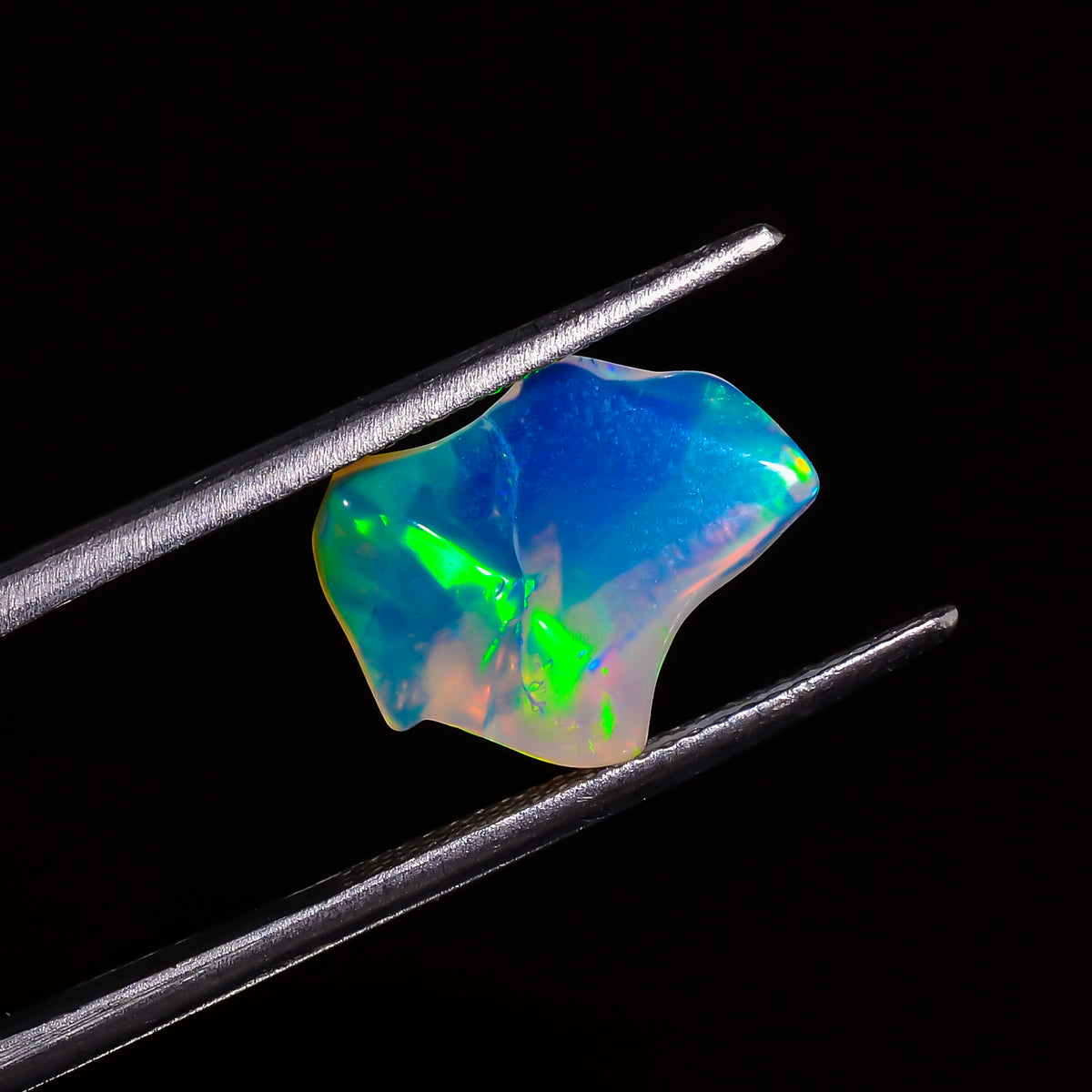 Unique Top Grade Quality 100% Natural Welo Fire White Ethiopian Opal Polished Rough Gemstone For Making Jewelry 13X9X5 MM 2.5 Cts. KR07-49 Sunkarton