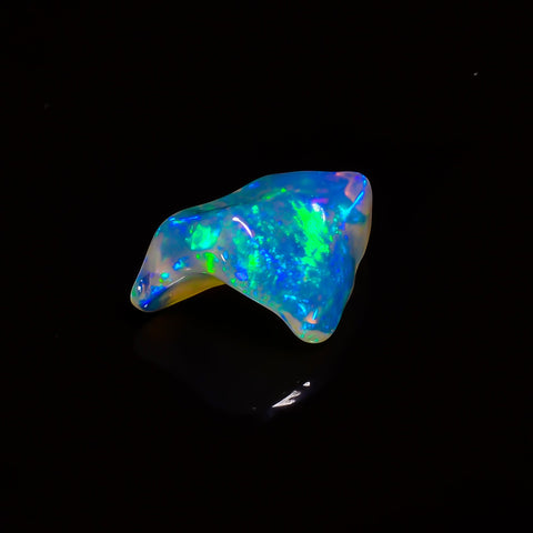 Beautiful Top Grade Quality 100% Natural Welo Fire White Ethiopian Opal Polished Rough Gemstone For Making Jewelry 17X12X6 MM 5.5 Cts KR07-4 Sunkarton