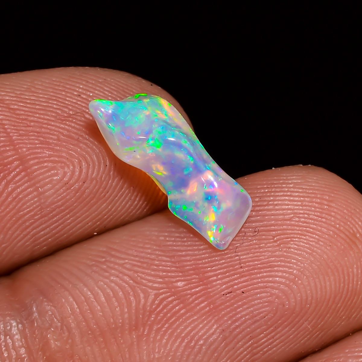 Wonderful Top Grade Quality 100% Natural Welo Fire White Ethiopian Opal Polished Rough Gemstone For Making Jewelry 14X6X4 MM 1 Cts. KR07-50 Sunkarton