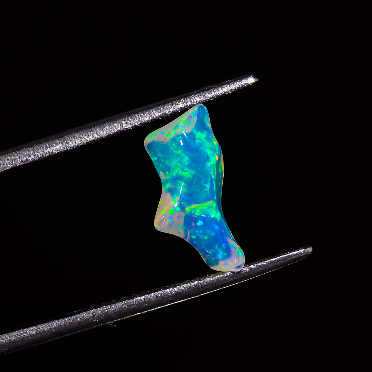 Wonderful Top Grade Quality 100% Natural Welo Fire White Ethiopian Opal Polished Rough Gemstone For Making Jewelry 14X6X4 MM 1 Cts. KR07-50 Sunkarton